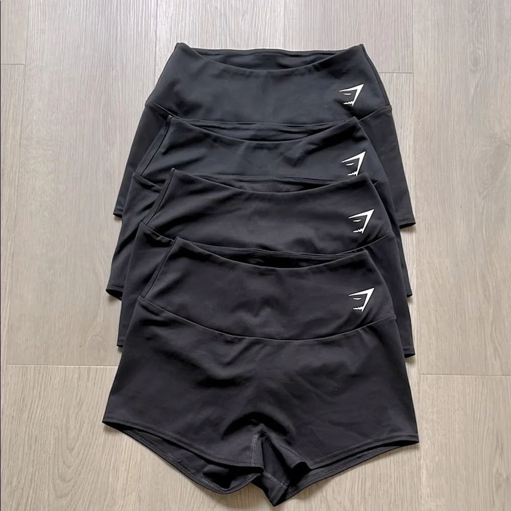 Gymshark Black Athletic Shorts for Women. 4 Shorts for $40 - Picture 1 of 5